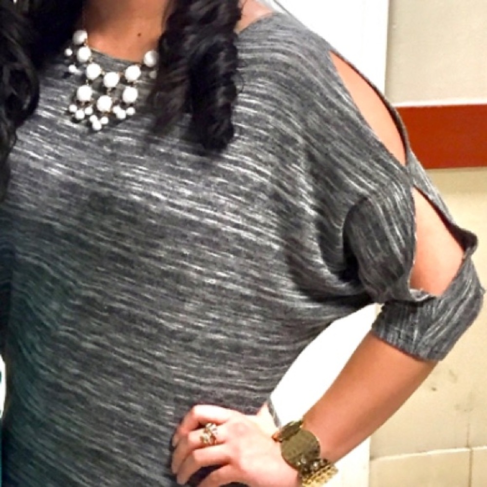 Forever 21 double cold shoulder asymmetrical dress